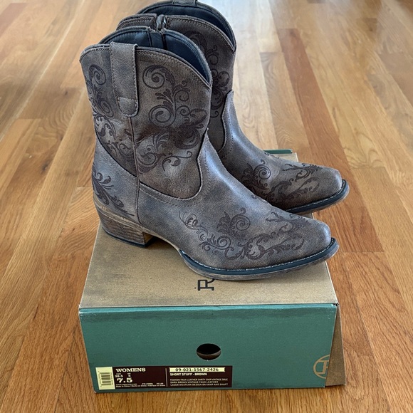 Roper Dark Brown Western Boots - Picture 1 of 3